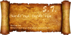 Surányi Terézia névjegykártya